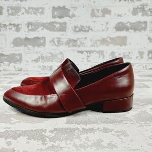 Lord & Taylor Red LR Valentina Pointed-Toe Casual Loafers Shoes B348